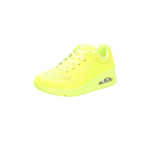 Top regalos para frikis y geeks Skechers Uno Night Shades, Zapatillas Para Mujer, Neon Yellow Durabuck, 36 EU