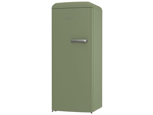 Top regalos para frikis y geeks Gorenje Retro Collection ORB 615 DOL-L Retro - Refrigerador congelador / 152,5 cm/FrostLess/Refrigeración Rápida/FreshZone/Fast Freeze/Refrigerador 225 l/Congelador 22 l/EEK D/oliva