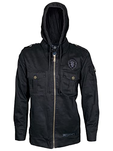 Top regalos para frikis y geeks World Of Warcraft Alliance Hombre Chaqueta entre-tiempo Negro M 100% algodón