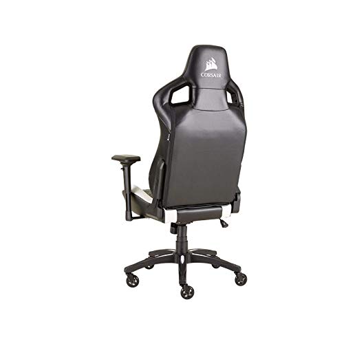 Características de Corsair T1 Race - Silla de Polipiel Videojuegos (Fácil de Ensamblar, Giratoria Ergonómica, Altura Ajustable y Reposabrazos 4D, Asiento Ancho y Cómodo con Reclinador Alto) Blanco