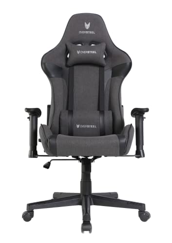 Top regalos para frikis y geeks Oversteel - ULTIMET Silla Gaming Profesional Tela Transpirable, Reposabrazos 2D, Ajustable en Altura, Respaldo Reclinable 180º, Pistón Gas Clase 3, Hasta 120Kg, Color Negro