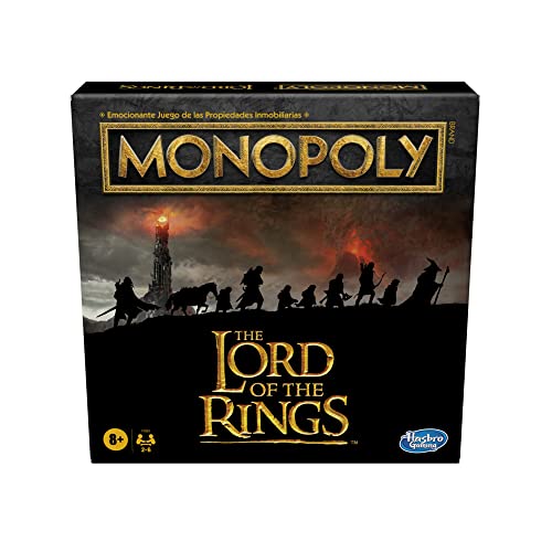 Top regalos para frikis y geeks Monopoly: The Lord of The Rings - Juego de Mesa Inspirado en la trilogía cinematográfica - Juega como Miembro de la Comunidad - Edad: 8+