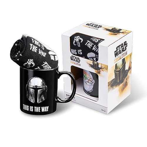 Top regalos para frikis y geeks Disney The Mandalorian Taza Baby Yoda Caja Regalo Frikis Taza Mug y Calcetines Star Wars (