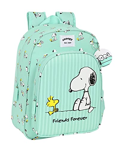 Top regalos para frikis y geeks Mochila Safta Escolar Infantil Animada de Snoopy Friends Forever, 260x110x340 mm