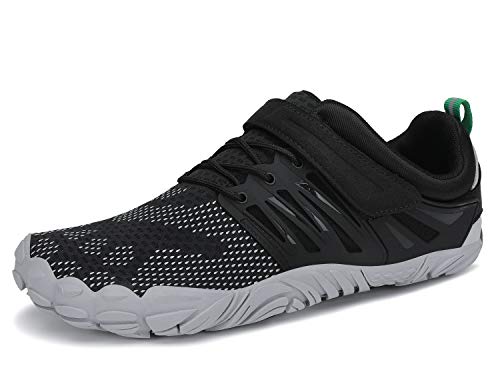 Top regalos para frikis y geeks SAGUARO Mujer Zapatillas de Trail Hombre Zapatilla Barefoot Minimalistas Zapatillas de Deporte Exterior Gris 39 EU