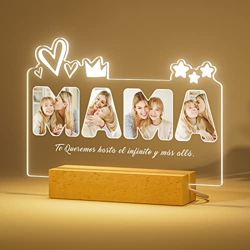 Transparent Gift Lámpara Personalizada con Foto Ilustrada. Regalos  Personalizados con Foto. Ideas Regalo Original para Mujer y Hombre. Regalos