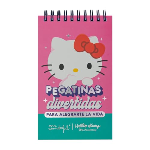 Mr Wonderful - Libreta de pegatinas Hello Kitty x Pegatinas divertidas para alegrarte la vida - 34 hojas de pegatinas