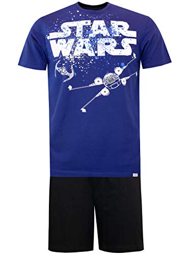 Top regalos para frikis y geeks Star Wars Pijama | Pijama Hombre Algodon | Pijamas Corto Azul Size Medium
