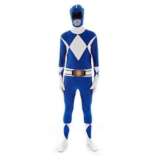 Top regalos para frikis y geeks Morphsuits Disfraz de Power Rangers para hombre, talla adulta, color azul, talla M