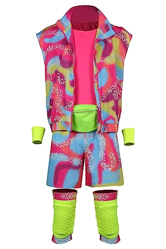 Top regalos para frikis y geeks Uyoiun Disfraz de Ken Role Playing Retro Sprotwear, ropa deportiva, playa, Halloween, carnaval, traje para hombre