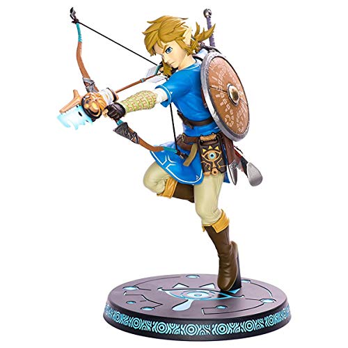 Mejores regalos para frikis y geeks Zelda Legend Breath of The Wild Link with Bow PVC Painted Statue, Multicolor (First 4 Figures 607353b)