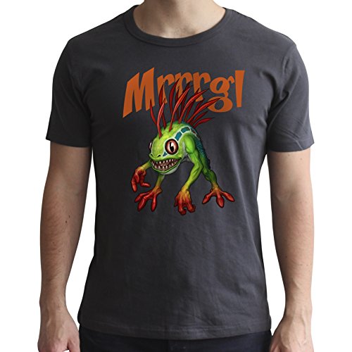 Top regalos para frikis y geeks ABYstyle - World of Warcraft - Camiseta - Murloc - Hombre - Gris Oscuro (XS)