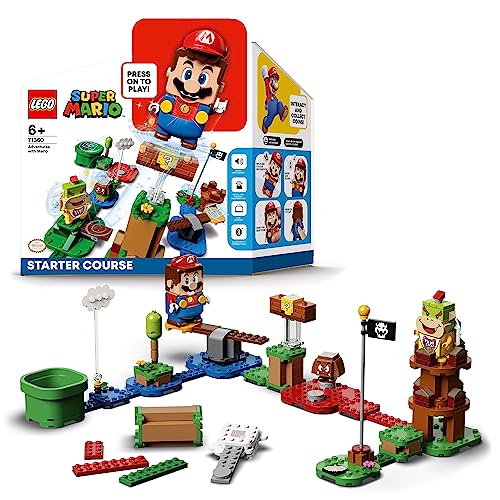 Top regalos para frikis y geeks LEGO Super Mario Pack Inicial: Aventuras con Mario Bros con Figuras Interactivas, Juguete de Construcción del Videojuego, Idea de Regalo de Colección para Niños y Niñas de 6 Años o Más 71360