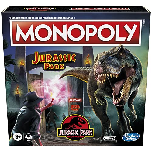 Top regalos para frikis y geeks Monopoly Jurassic Park, F1662105, 2 jugadores