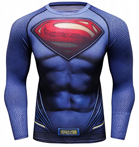 Top regalos para frikis y geeks Cody Lundin Super héroe Camiseta Impresa para los Hombres Fitness Camiseta de Manga Larga de los Hombres