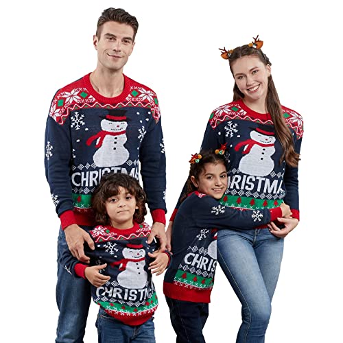 Top regalos para frikis y geeks Shujin Jersey de punto para hombre y mujer, manga larga, con estampado de Papá Noel Ugly Christmas Suéter cálido de invierno (madre/Papá Noel, XXL), Madre/Santa Claus, XXL
