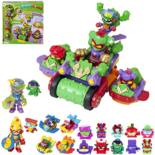 Top regalos para frikis y geeks SuperThings Kazoom Kids – Spike Roller y Pack Sorpresa 16 Sets | Contiene Spike Roller, 10 Sobres One Pack, 4 Kazoom Sliders y 2 Kazoom Kids | Juguetes y Regalos para Niños Cumpleaños