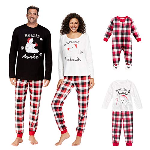 Top regalos para frikis y geeks Pijama Familiar de Navidad Invierno Dos Piezas Pantalon y Camiseta Conjunto Mama Papa y Bebe Ropa Igual para Toda la Familia Sleepwear Traje de Domir Nightwear Sleepsuit Pijamas Navideños Familiares