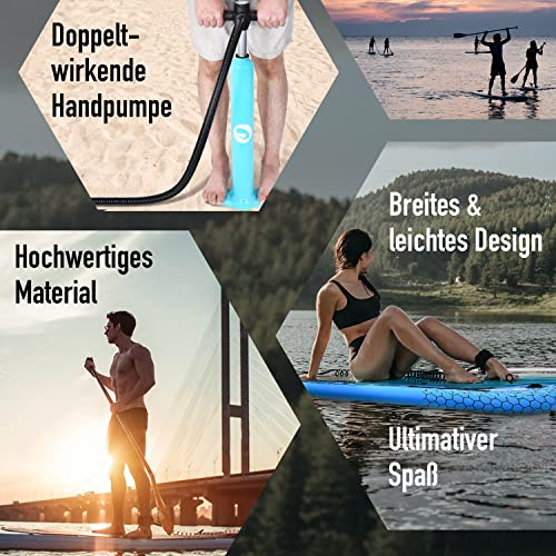 Características de Tabla para Paddle Surf de Exprotrek, Asiento para Tabla Paddle Surf Hinchable, Set de Tabla para Sup, 8 Pulgadas de Espesor 150KG MÁX
