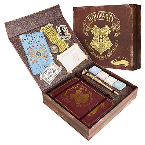 Top regalos para frikis y geeks HARRY POTTER papelería, caja de papel para cartas, cuaderno, bolígrafo de varilla, pegatinas, sobres, idea de regalo para niña y niño + caja de recuerdo