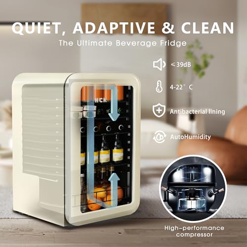 Precios con descuento de Refrigerador Retro HCK Nevera, enfriador de bebidas de 115L en oferta