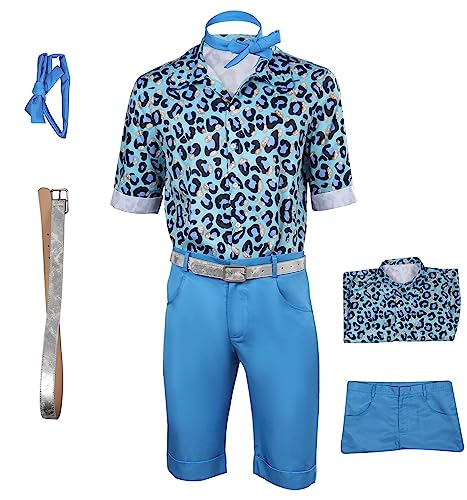 Mejores regalos para frikis y geeks MOYGOR Disfraz de Barbi para cosplay, 4 unidades, ropa Ken, para hombre, Halloween, carnaval, merch con bufanda