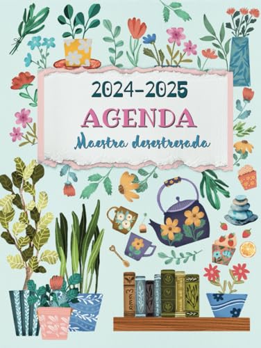 Agenda Maestra “desestresada” 2024 2025: Planificador y organizador de clases mensual, trimestral y semanal para docentes, cuaderno del profesor, ... primaria, secundaria o tutora. Tapa dura A4