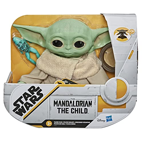 Top regalos para frikis y geeks Star Wars Juguete de Peluche Que Habla de El Niño Sonidos del Personaje y Accesorios, Juguete de The Mandalorian para niños a Partir de 3 años