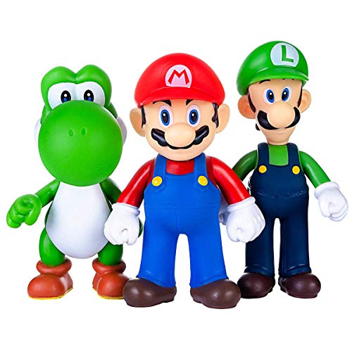 Top regalos para frikis y geeks Super Mario Toys – Mario & Luigi Figuras – Yoshi & Mario Bros Figuras de acción Mario PVC Decoración para tartas figuras de juguete