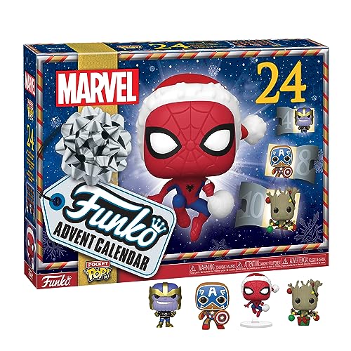 Top regalos para frikis y geeks Funko Advent Calendar: Marvel Holiday - Groot - Marvel Comics - Cómics Marvel - 24 Días de Sorpresas - Minifigura de Vinilo Coleccionables - Caja Misteriosa - Idea de Regalo - Holiday Xmas