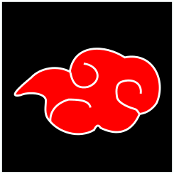 Logotipo de la organización AKATSUKI del anime NARUTO