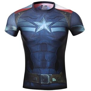 camiseta runner compresiva de Capitán América