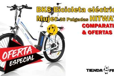 Ofertas y ficha técnica de la EBIKE BK8 Bicicleta eléctrica Mujer 26 Pulgadas HITWAY