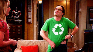 Camiseta reciclaje verde de The Big Bang Theory