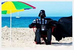 Darth Vader en la playa