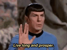 Gif de Larga Vida y Prosperidad del Dr. Spock 